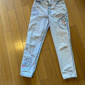 Vintage Sierra West High Waisted LIGHT WASH EMBROI